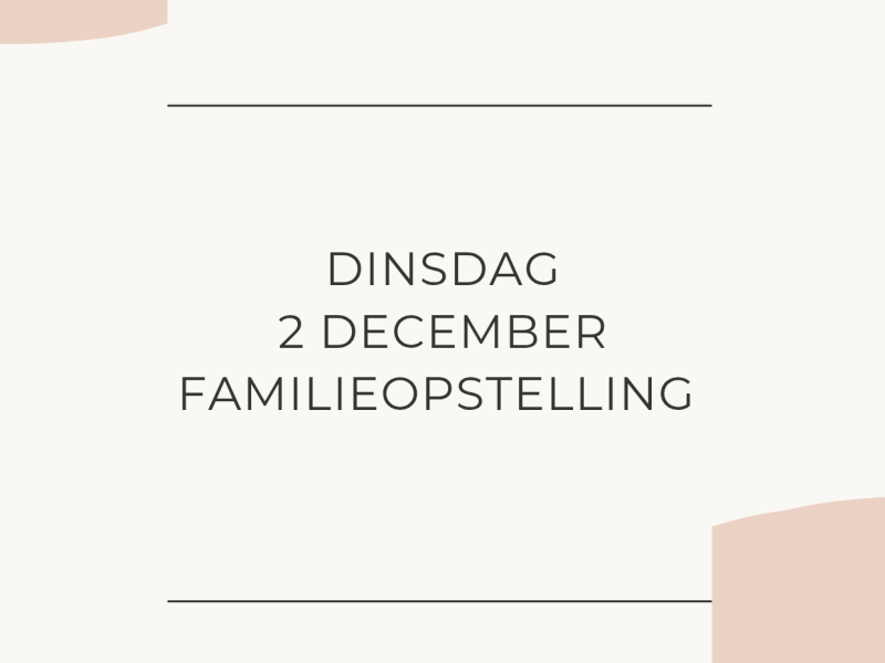Familieopstelling kleine groep 