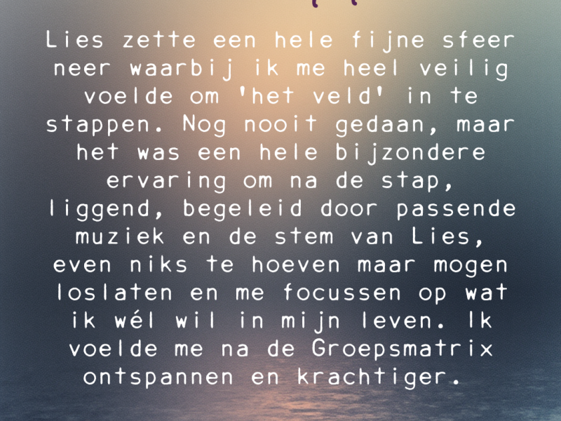 Groepsmatrix. Jouw intentie