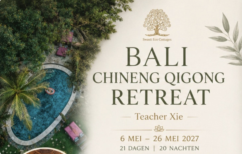 21-daagse retreat Chineng Qigong op Bali met teacher Xie Chuan