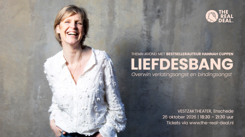 Thema-avond voor mannen: Hannah Cuppen - Liefdesbang