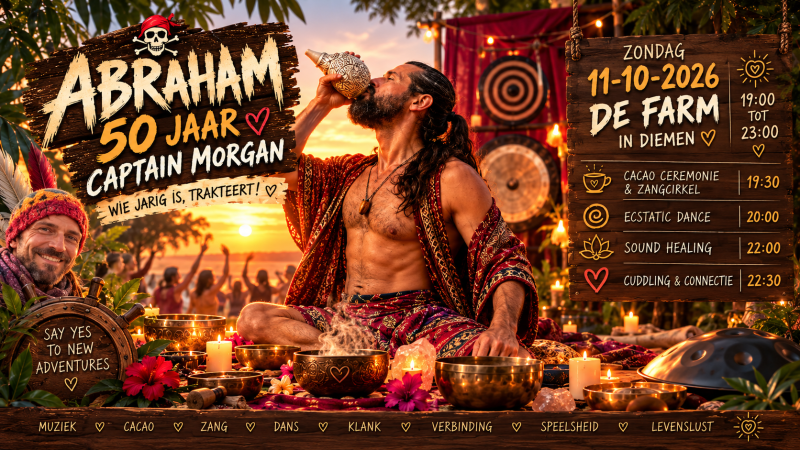 🏴‍☠️🔥 CAPTAIN MORGAN ZIET ABRAHAM 🔥🏴‍☠️ - Ecstatic Dance, Cérémonie de cacao, Voyage sonore-bain sonore