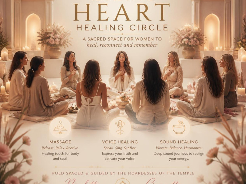 "Temple of the Heart" Vrouwencirkel  met Massage en Stem healing
