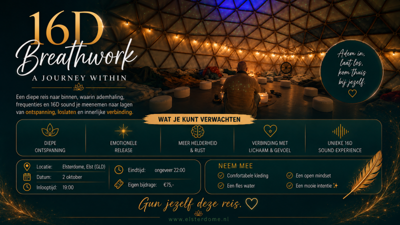 16 D Breathwork met eventueel Microdose Cacao Bliss