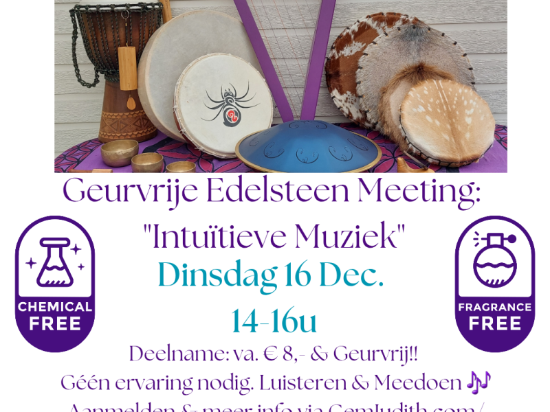 Geurvrije Edelsteen Middag; Intuïtieve Muziek (maken)