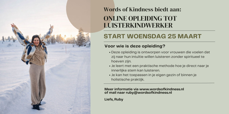 Opleiding tot Luisterkindwerker via Words of Kindness - Formation, Enfant intérieur, Développement de la conscience