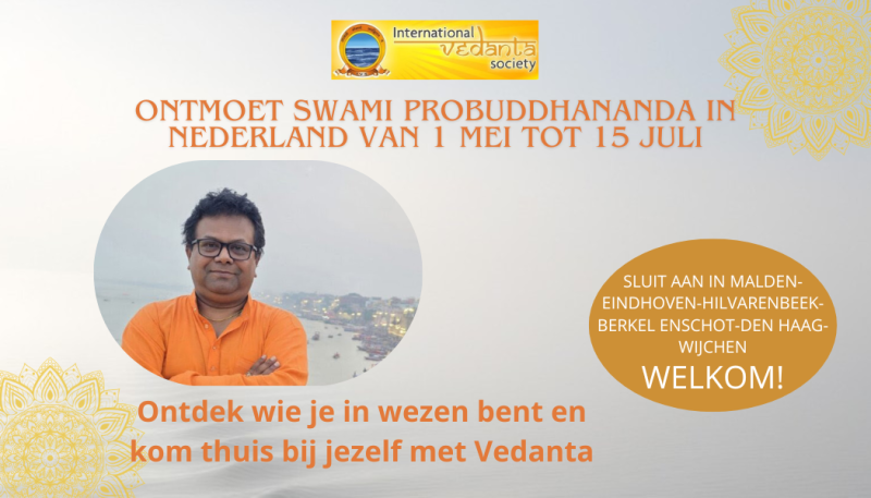Satsang met Swami Probuddhananda in IVS Centrum Bhagavan te Malden