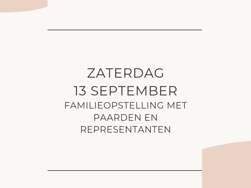 Familieopstelling met paarden en representanten - Family Constellations, Horses, Systemic Work