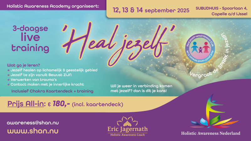 3-daagse Training "Heal Jezelf" - Sanación, Desarrollo de la conciencia, Niño interior