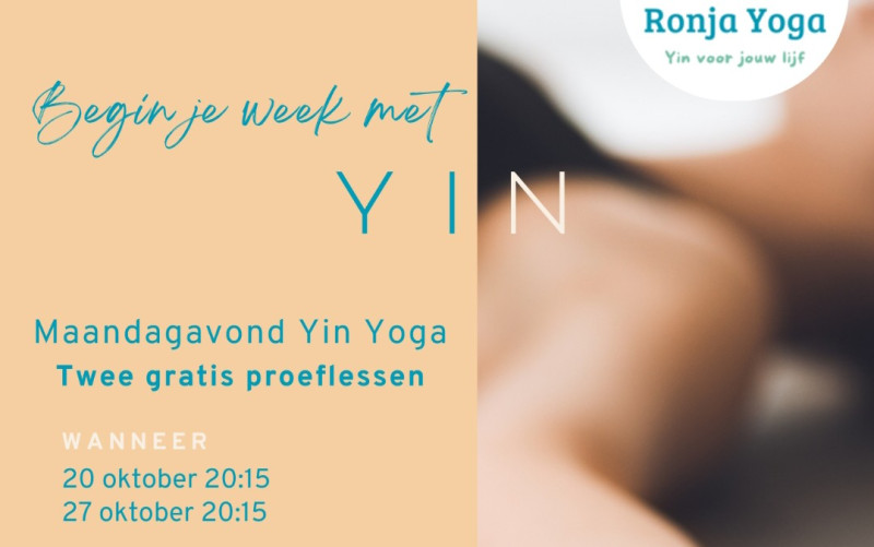 Gratis proefles Yin yoga