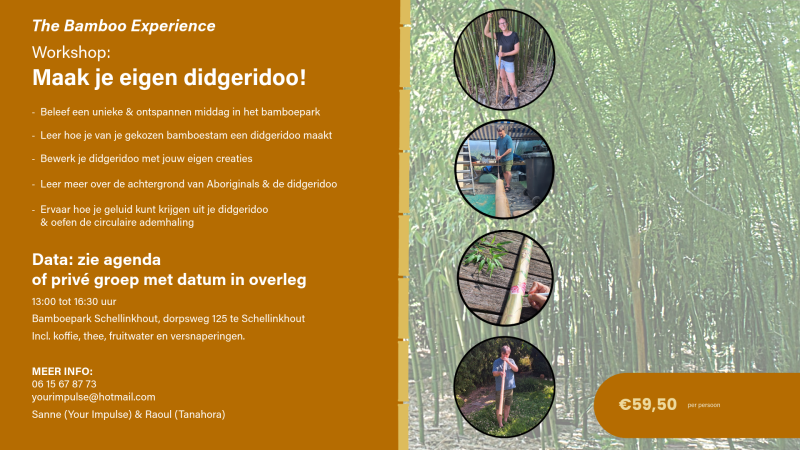 Maak en bewerk je eigen didgeridoo en leer deze te bespelen!