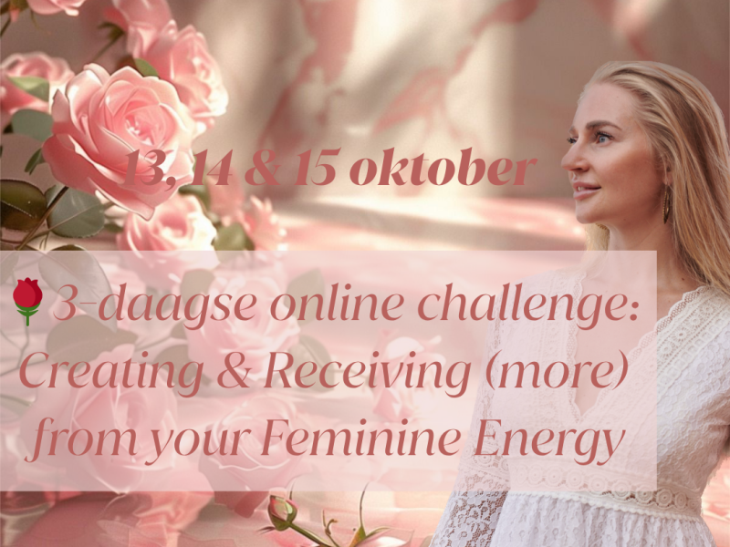 Creating & receiving from your feminine energy- 3 days online (free)