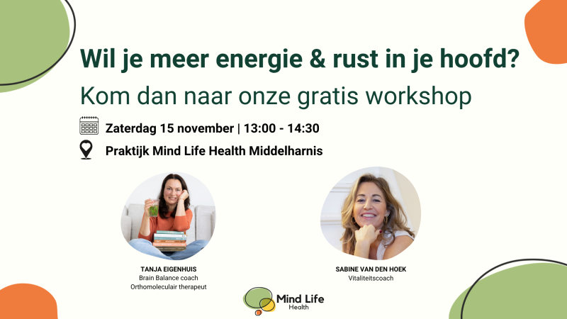 Workshop | Meer energie en rust in je hoofd