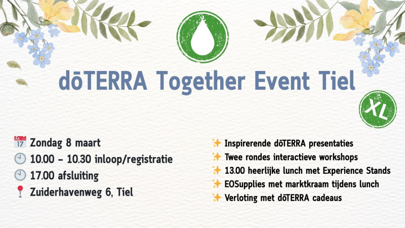 dōTERRA Together Event Tiel - Natuur, Gezondheid, Overige Workshops