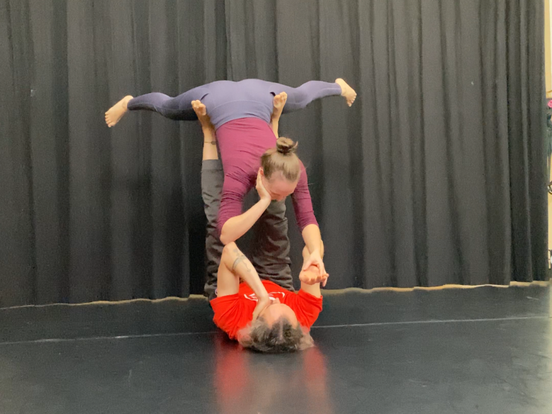 Valentines couple acroyoga