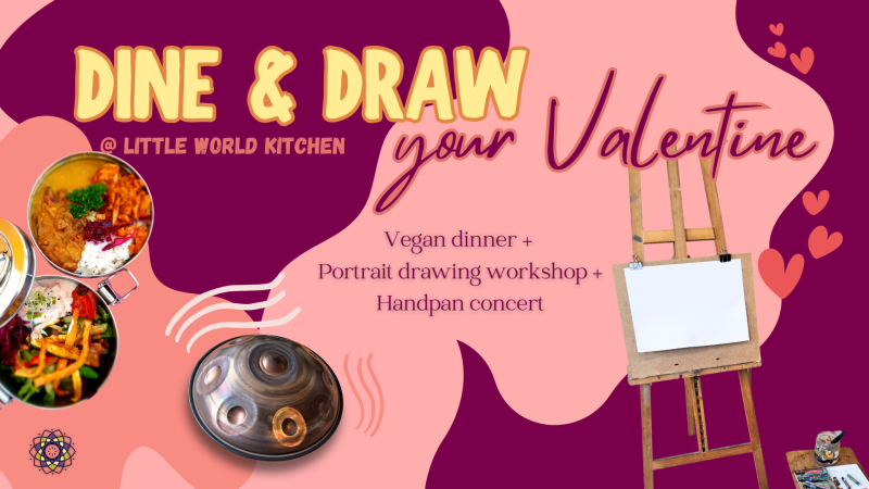 Dine & Draw your Valentine: with Live Handpan - Creativiteit, Samen eten, Overige Workshops