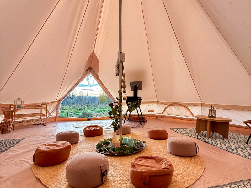Lente dagretreat in tipi - Cérémonie de cacao, Cérémonie du feu, Voyage sonore-bain sonore