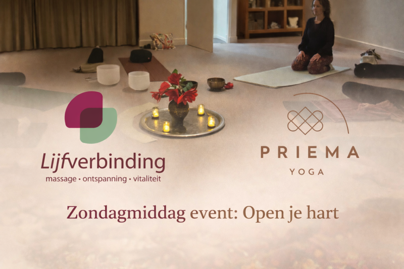 Zondagmiddag event: Open je hart | Tilburg Noord  - Yoga, Klankreis-Soundbath, Massage