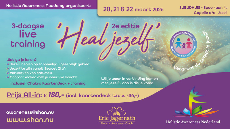 3-daagse Training "Heal Jezelf" 2e editie