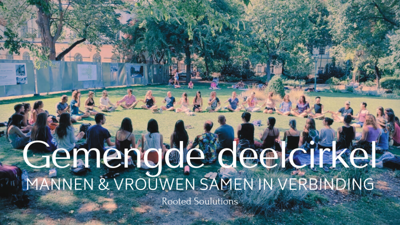 Gemengde deelcirkel rond het vuur: mannen & vrouwen in verbinding