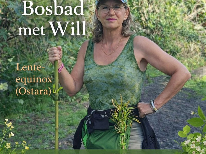 Lente bosbad tijden lente-equinox (ostara)
