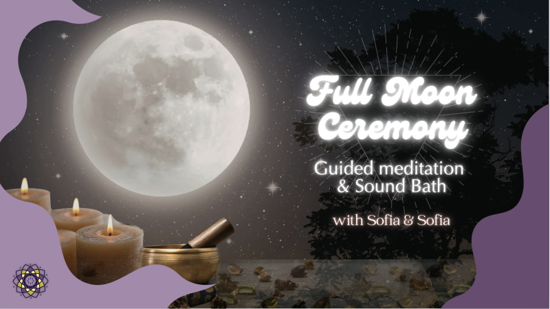 🌕 Full Moon Ceremony: Guided Meditation & Sound Bath 🌕 - Hipsy