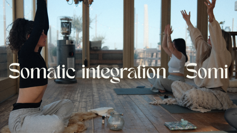 Somi, Slow flow yoga, at the Beach -  Bariloche Beach