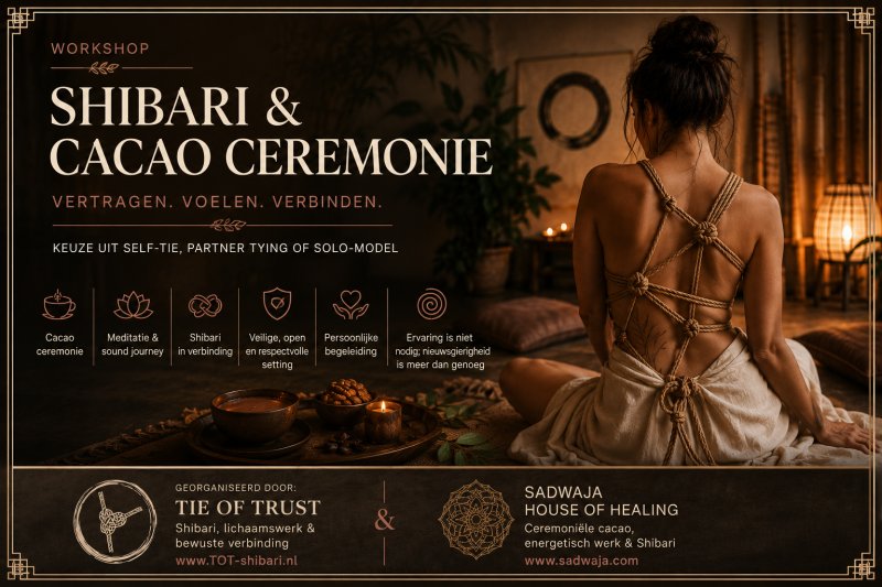 Shibari level 0 - partner of self-tie meets Cacao ritueel