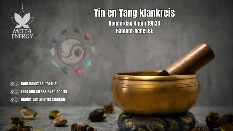 Yin en Yang Klankreis - Klankreis-Soundbath, Innerlijke Reis, Ligconcert