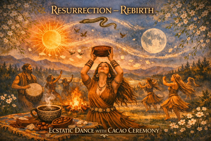 ECSTATIC DANCE WITH CACAO CEREMONY - RESSURECTION - REBIRTH  - Ecstatic Dance, Cacao Ceremony, 5 Rhythms