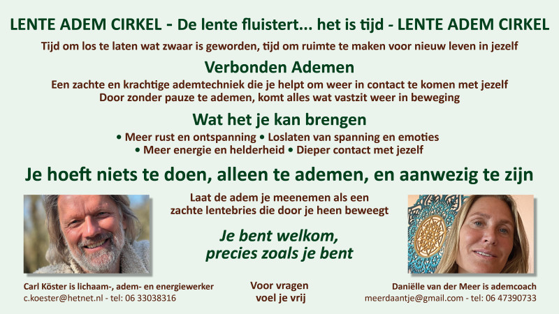 Lente ademcirkel 🌿 - Ademwerk, Lichaamswerk, Ademcirkel