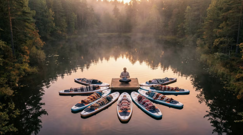 SUP Yoga met handpan ligconcert in Zwolle