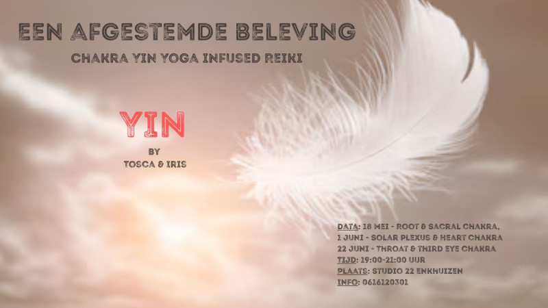 Een afgestemde beleving Chakra Yin yoga infused Reiki Throat Third Eye
