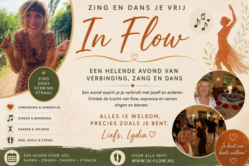 IN FLOW Zing en Dans op zaterdagavond 12 december 2026 