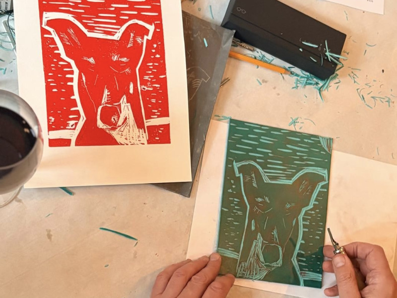 Linoprint workshop – Uit je hoofd naar je handen