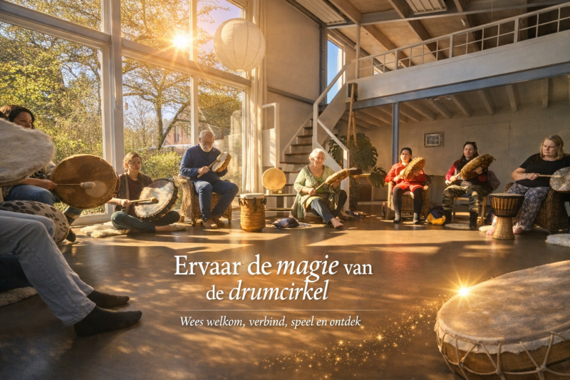 Volle maan Drumcirkel ceremonie