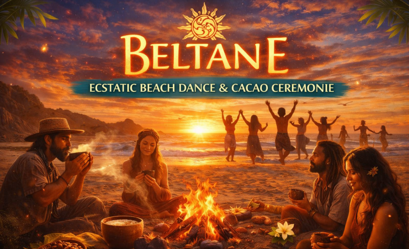 BEACH ECSTATIC DANCE - BELTANE + CACAO - Celtic Year Festivals, Ecstatic Dance, Cacao Ceremony