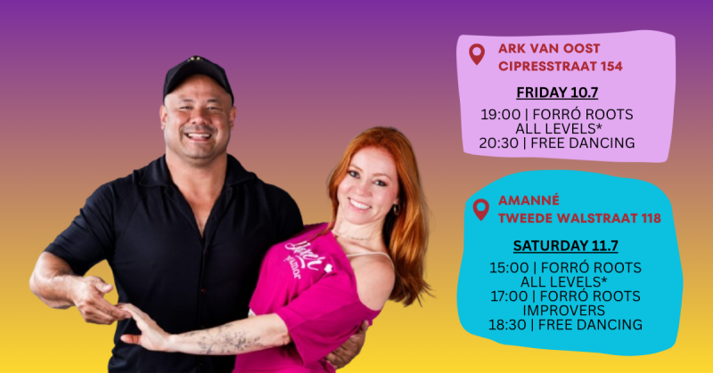 11/7 Forró Roots Workshops with Flavio & Sabrina, Brazil! (Nijmegen) - Danser en connexion, Atelier de danse, Forró