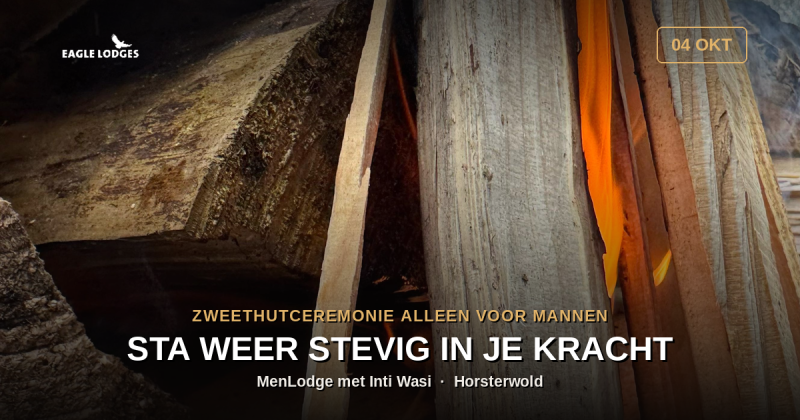 MenLodge: Zweethutceremonie voor Mannen - Sudatorium, Retraite d'un jour, Cercles d’hommes