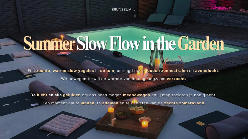 Summer Slow Flow in the Garden