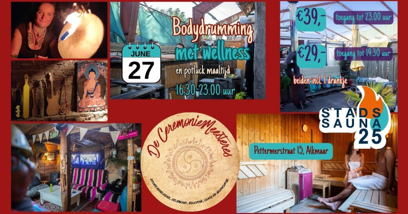 Shamanic body spanking / drumming inclusief sauna