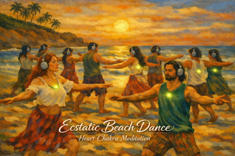ECSTATIC BEACH DANCE + Heart Chakra Meditation - Ecstatic Dance, Meditation, Nature