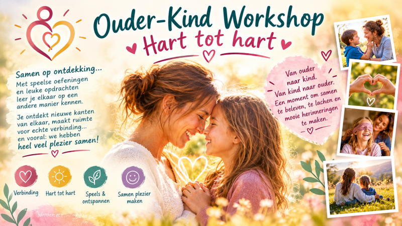 ouder-kind workshop - VERSTERK DE VERBINDING MET JOUW KIND - Ouder-kind, Kinderworkshop, Overige Workshops