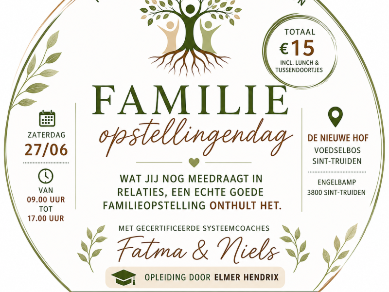 Familieopstellingen dag De Nieuwe Hof