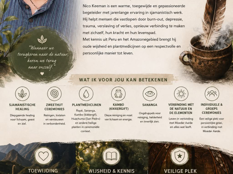Inspirerende kennismaking met NICO KEEMAN en de wereld van Sjamanisme