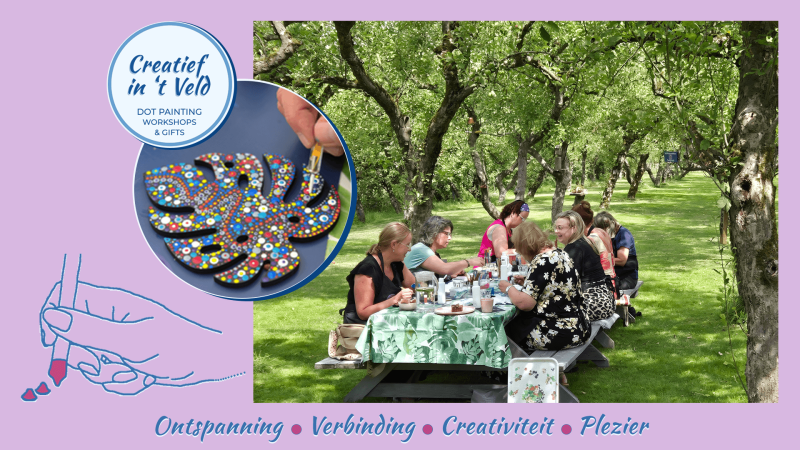 Dot Painting workshop in 'n Boomgaard