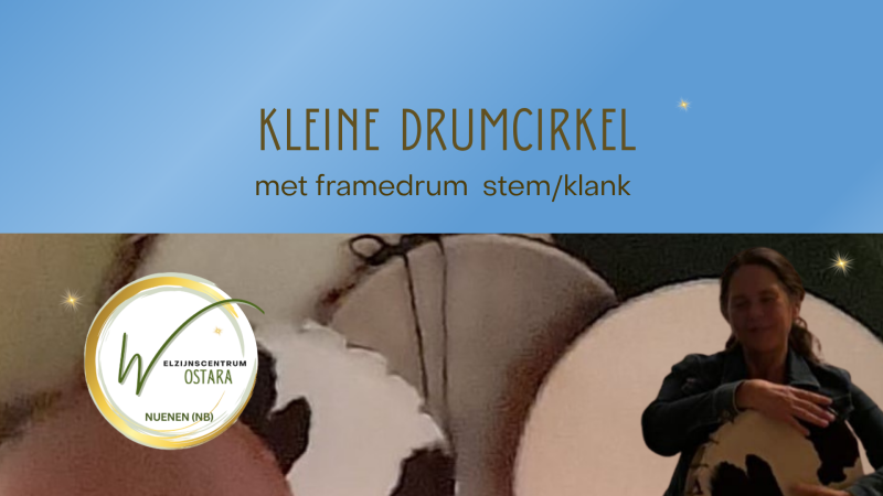 Kleine drumcirkel met framedrum en stem/klank
