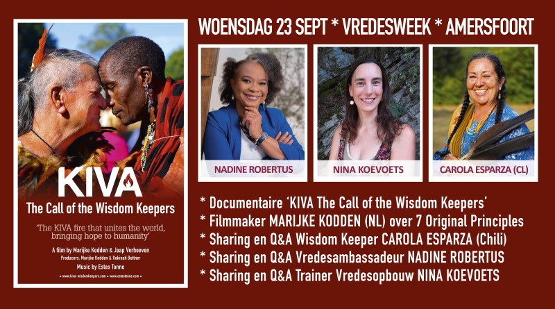 KIVA AVOND-Vredesweek Carola Esparza (CL)/Nadine Robertus/Nina Koevoet