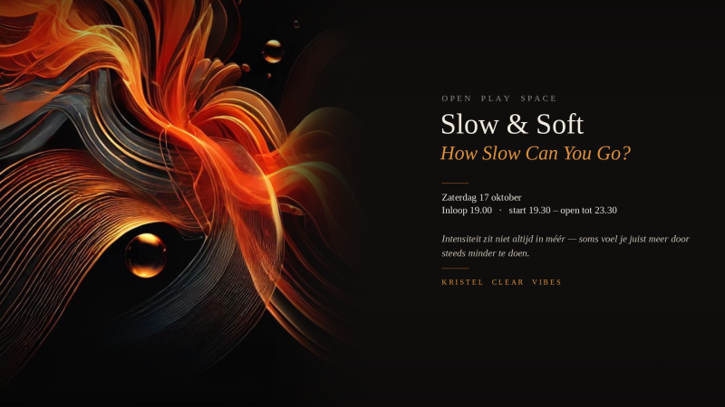 Slow & Soft open play space: How slow can you go?