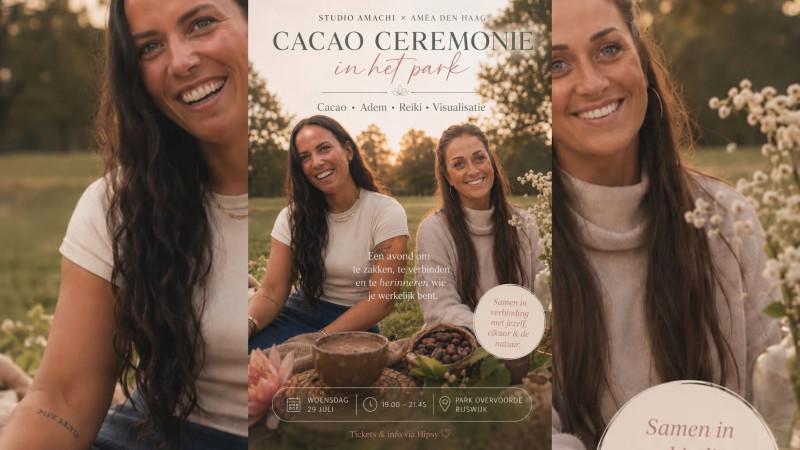 🌿Volle Maan - Cacaoceremonie, Ademwerk & Reiki in het Park 🌿 - Cacao Ceremony, Breath Circle, Meditation