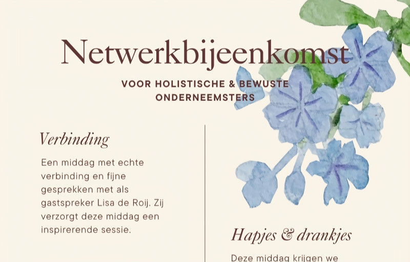 Netwerkbijeenkomst voor Holistische/bewuste onderneemsters